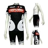 2010 Cervelo Test Team Black Short Sleeves Cycling Jersey with Bib Shorts (Available Size: M, L, Xl, Xxl)