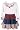 Good Lad Fall/Winter Toddler Girls New Bohemian Tiered/Country Cowgirl Embellished Cream Knit Long Sleeved Top and Floral Twirl Denim Skirt/Skort Set-2 Toddler
