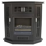 Stonegate&Acirc;&reg; Sonnet Corner/Wall Fireplace and Cabinet Black