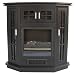 Stonegate&reg; Sonnet Corner/Wall Fireplace and Cabinet Black