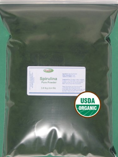 Organic Spirulina Powder 2000g (4.4 Lb), Bulk