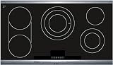 Bosch 800 Series NET8654UC 36" Stainless Steel Electric Cooktop with SteelTouch Control and AutoChef