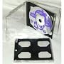 25 Double Slimline CD Jewel Boxes with Dark Grey / Black Tray #CD2R10DG (HOLDS 2 CDS IN THE SPACE OF ONE STANDARD SIZED JEWEL BOX!)