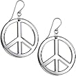 Clear Peace Sign Lucite Earrings