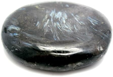 Astrophyllite Palm Stone with Pouch Xl