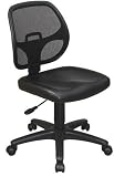 Office Star Work Smart Armless Mesh Back Vinyl Seat Office Desk Chairs EM2910V