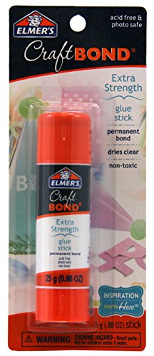 Elmer s craft bond extra strength glue stick, .88-ounce…