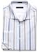 Banana Republic Men's Fitted French Cuff Blue/Brown Multi-Stripe Dress Shirt