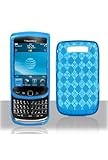 TPU Skin Cover for BlackBerry Torch 9800, Argyle Blue