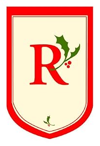 Monogram Holiday Garden Size Flag - R
