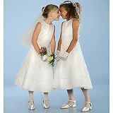 US ANGELS Little Girls White Flower Girl Special Occasion Dress 4-14