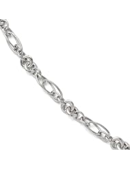 14k White gold Leslies Polished Fancy Link Bracelet