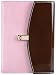 Brevetto Patent Leather Refillable Journal, Lined, Magnetic Closure, Pink / Brown