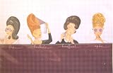 Hair Spray - Hairdo Fashion Motif Fabric Shower Curtain 