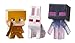 Minecraft Mini Figure 3-Pack, Killer Bunny, Spawning Zombie Pigman & Alex with Gold Armor
