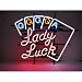 Bar and Game Room Lady Luck Neon Sign