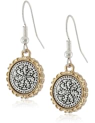 NINE WEST VINTAGE AMERICA "Coin Cantina" Two-Tone Coin Drop Earrings