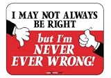 Laughter Revolution Sign Right/Wrong (Pack of 5)