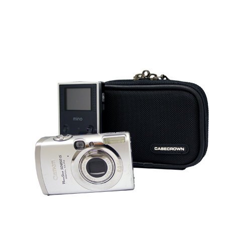 Panasonic Lumix DMC-FS20 CaseCrown Double Memory Foam Compact Camera Case (Nylon - Black)