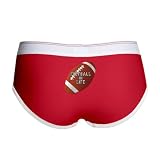 Artsmith, Inc. Women's Boy Brief Underwear Football Equals Life - Red/White, Large