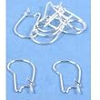 8 Earring Wires Sterling Silver French Kidney 22 Gauge