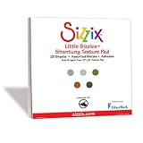 Sizzix 654744 Little Sizzles - 6-Inch by 6-Inch Shantung Texture Pad, Assorted Metals, Adhesive