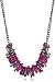 Nine West Sweet Thang Hematite-Tone Pink Colored Slider Necklace