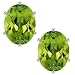 2.60 Ct Oval 8X6mm Green Peridot 925 Sterling Silver Stud Earrings
