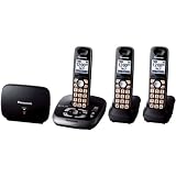 Panasonic KX-TG4053B DECT 6.0 PLUS Expandable Digital Cordless Answering System with 3 Handsets & Range Extender