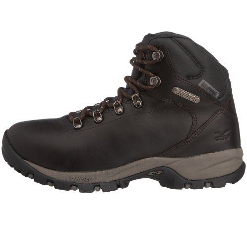 Hi-Tec Vlite Altitude Ultra Luxe Waterproof WPi Hiking, Chaussures randonnée homme - Chocolat - Cuir pleine fleur, 43 EU