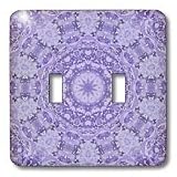 CherylsArt Kaleidoscope Patterns - Purple Lavender Sponge Painting Kaleidoscope Pattern - Light Switch Covers - double toggle switch