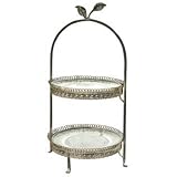 LITTLE LEAF - Two Tier Cake Plate / Afternoon Tea Stand - Antique Cream  from WATSONS