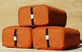 Bheka Rectangular 100% Cotton Yoga Bolster (Burnt Orange)