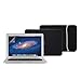 Macbook Air 13 Case, GMYLE Hard Case Frosted for MacBook Air 13.3 inch (Model: A1369 and A1466) - Black 4 in 1 Bundle - Matte Cover - Sleeve Bag - Silicon Keyboard Skin - Clear Screen Protector