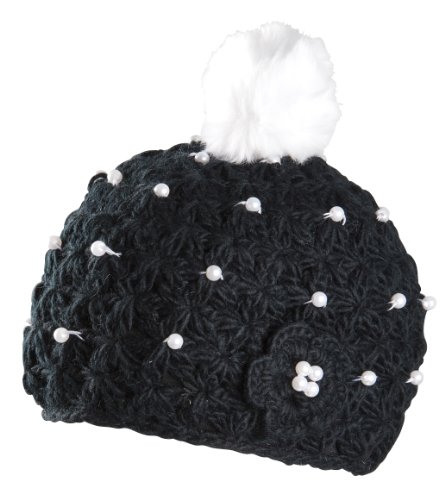 Thermic Therm-ic Damen Beanie Pearl, schwarz/wei&szlig;e perlen
