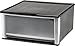 IRIS 51 Quart Stacking Drawer, 2 Pack, Black