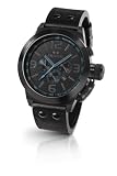 TW Steel Herren-Armbanduhr XL Canteen Style Chronograph Leder TW-905