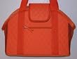 Designer Dog Carrier - Open Top Quilted Orange w/ Polka Dot Lining Pet Carrier