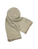 Basile Wool and Cashmere Long Scarf Beige