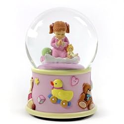 Bedtime Prayers Girl, Rotating - Water Globe
