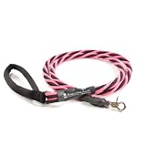 Dog Leash Pink/Black Bungee Pupee up to 165 pounds 6ft
