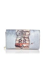 Y NOT ? Cartera (Azul Claro / Rojo)