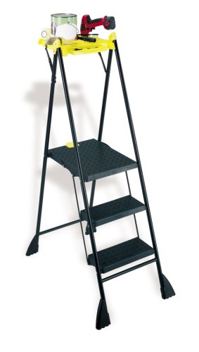 Childrens Toyshop  Tools & Hardware : Cosco World's Greatest Profold Plus Three-Step Steel Platform Work Deck, Black/Yellow #11-788BBY