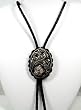 German Silver Etched Bolo Tie