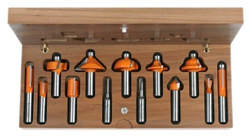 CMT 80050511 13-Piece 12-Inch Shank Router Bit Set