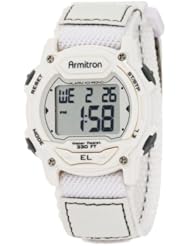 Armitron Unisex 457004WHT Sport Chronograph White Nylon Strap Watch