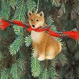 1 X Shiba Inu Miniature Dog Ornament