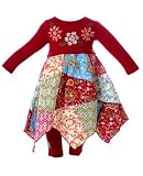 : Mimi & Maggie 2pc Red Village Flowers Dress and Red Legging Set