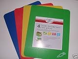 Probus set of 4 Flexible and Anti-bacterial Chopping Boards / Cutting Mats for Home and Catering Hygienic and safe