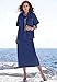 Roamans Women's Plus Size Peachskin Shift Jacket Dress